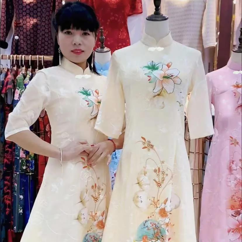 Ethnic elegant retro base cheongsam