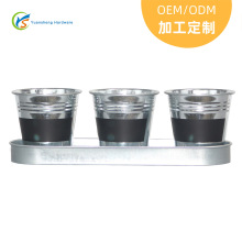 镀锌铁皮花桶 复古做旧可写粉笔字园艺出口原色铁皮花桶鲜花桶