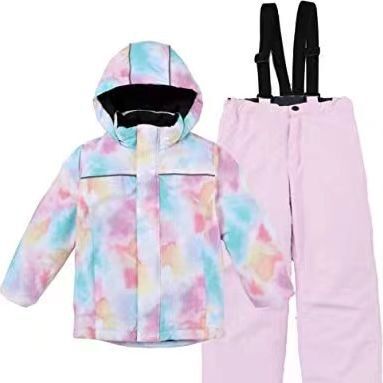 New Winter Windproof and Waterproof Thickened Cold-Proof Cotton Jacket Overalls Ski Suit Two-Piece Set New Winter Windproof and Waterproof Thickened Cold-Proof Cotton Jacket Overalls Ski Suit Two-Piece Set