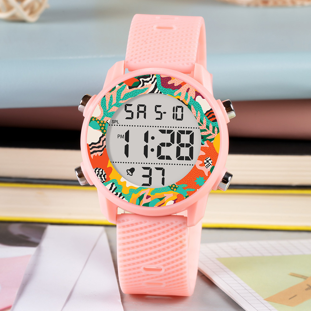 Tendencia de alto valor facial estudiantes varones y mujeres alarma reloj electrónico de ocio nocturna cronometrador deportivo multifuncional lote de reloj electrónico