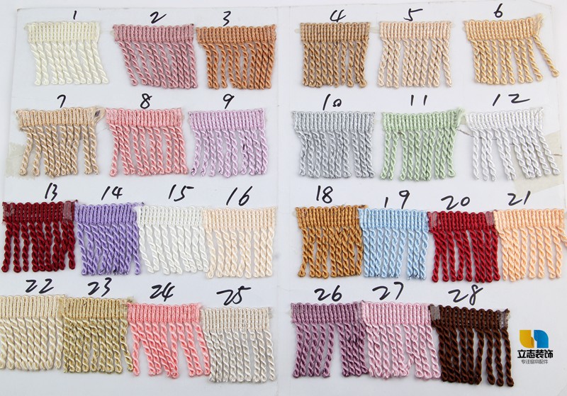 Cortina sofá accesorios decorativos de encaje accesorios de DIY 6cm barba cuerda fila dragón barba borla 6cm giro fila giro