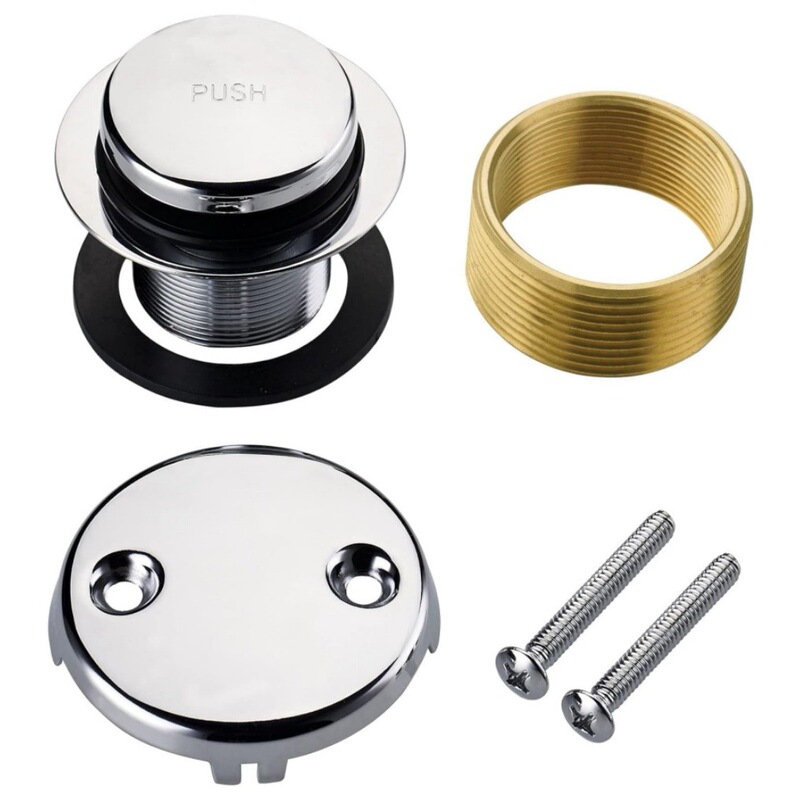 Copper Nut American-Style Bathtub Drain, Odor-Proof Bathtub Drain, Bathtub Plug, Replacement Bathtub Drainage Accessories Set