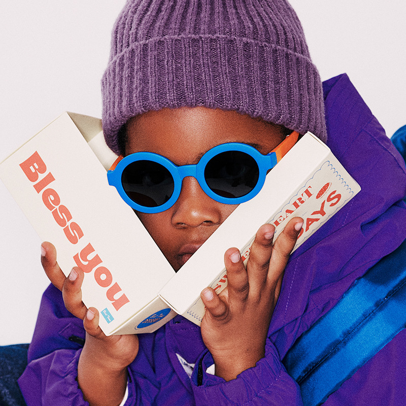 Nuovi occhiali da sole pieghevoli per bambini con montatura rotonda in materiale siliconico, occhiali da sole per ragazzi e ragazze_voghion.com