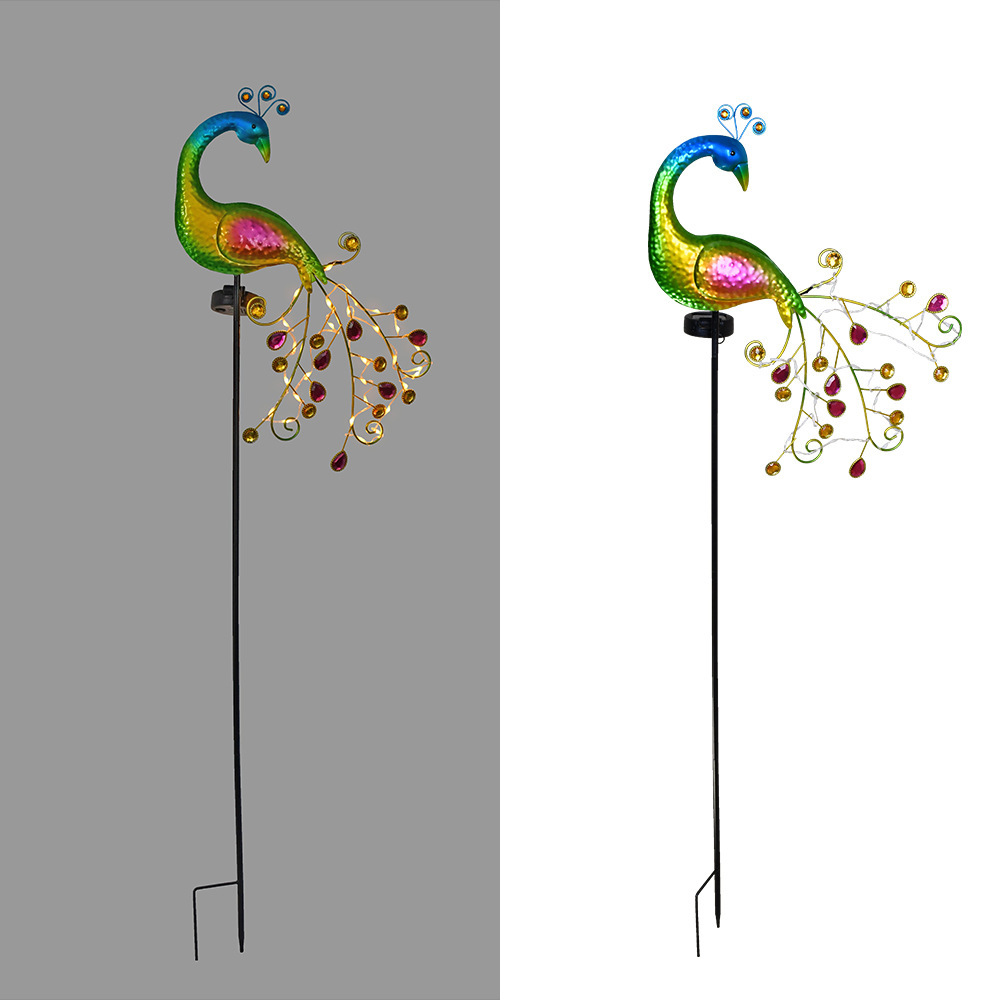 Gema solar pavo real luz amarilla