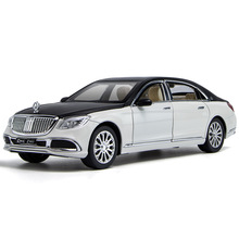 跨境外贸车致24302盒装汽车1/24仿真儿童声光回力合金车模型玩具