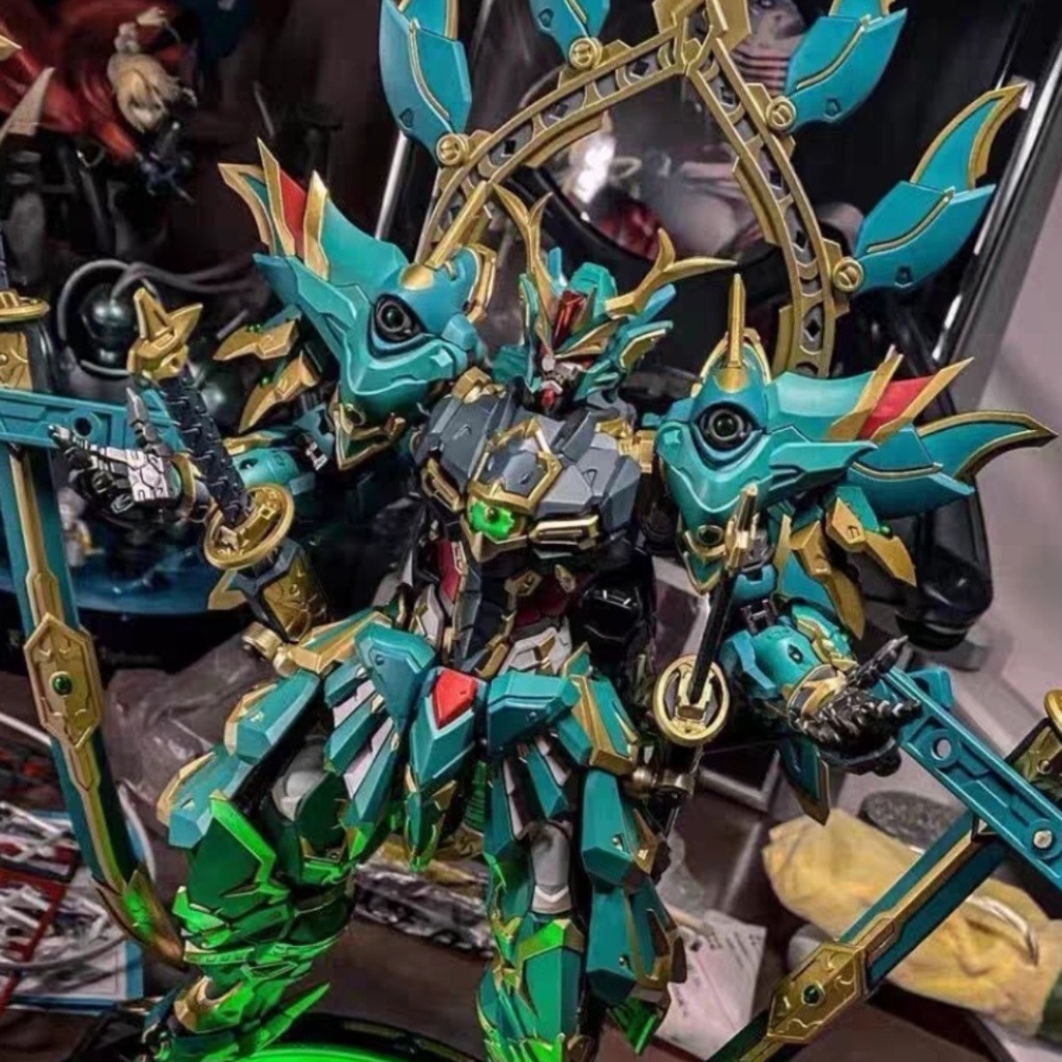 최대 HG 조립 변형 모토핵 LU BU BAI HU AO C GAN CAO REN GUAN YU MECHA 모델 장난감 블라인드 박스