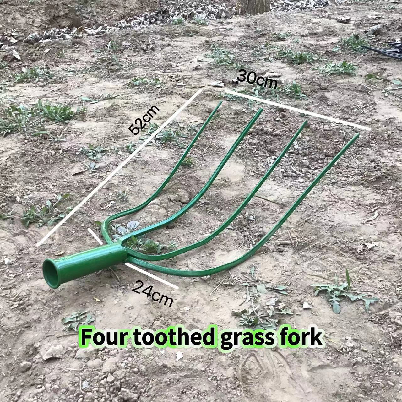 【跨境可代发】农用叉子叉草铁叉三股叉户外农具工具草叉大叉子特