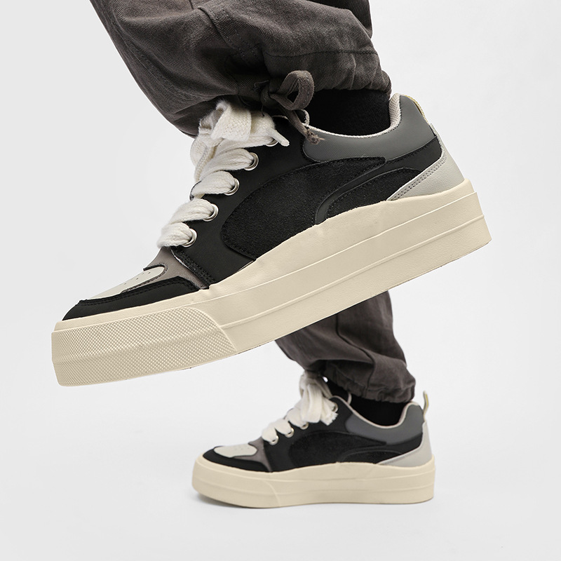 2025 new niche design couple sneakers men's low cut sports and leisure versatile thick soled casual men's shoes trendy X136_voghion.com