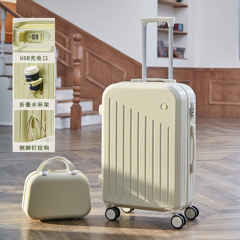 Equipaje 20-inch trolley case hembra estilo coreano equipaje pequeño embarque fresco caja de equipaje multifuncional contraseña caso masculino