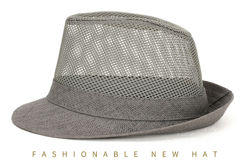 2100g Weight Fedora Hat Hats Type Casual, Outdoor Occasion Polyester Material Solid Color Pattern Summer Season Men's Gender Simple Style Style Crimping Rim Men's Simple Style Solid Color Crimping Fedora Hat 11