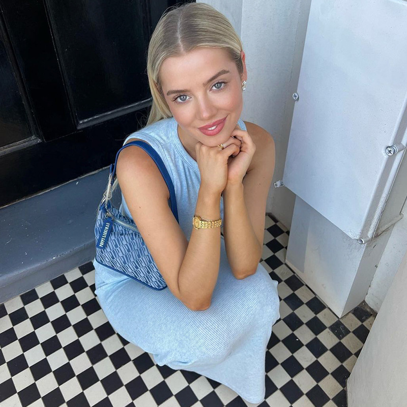 European And American Style Women's Fashion Elegant Solid Color Ribbed Sleeveless Button-up Cardigan Vest + Half Skirt_ecoleips.com