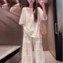 短袖法式显瘦宽松阔腿裤