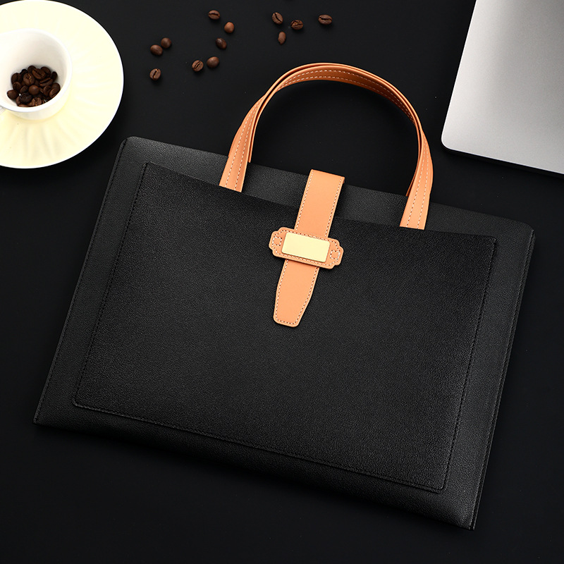 Bolsas de archivos transfronterizas a4 bolsas de archivos portátiles de cuero de negocios bolsas de archivos de contrato bolsas de archivo se pueden imprimir logotipos fijos