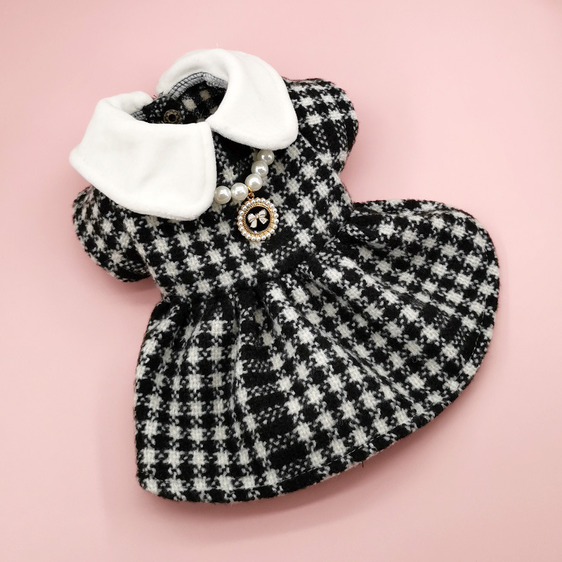 Sweet Wool Checkered Pet Clothing display picture 6
