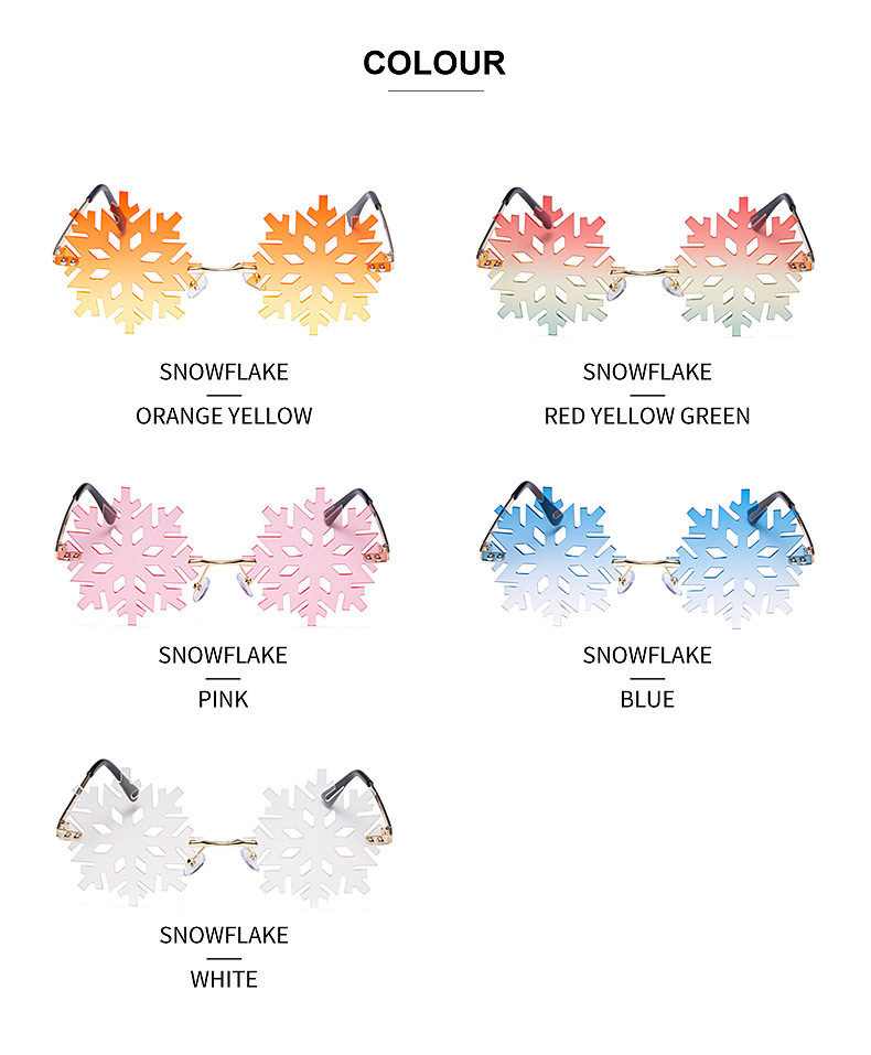 Fashion Snowflake Lens Frameless Sunglasses display picture 1