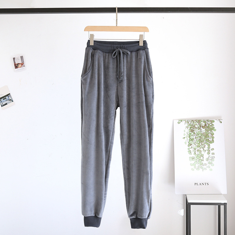 Directo de fábrica pareja Otoño e Invierno Nueva Isla suéter terciopelo caliente desgaste del hogar traje manga larga se puede usar fuera