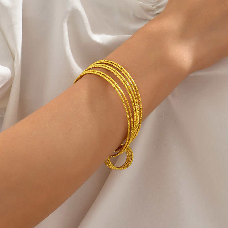 Simple Style Geometric Alloy Plating Womenu0027S Bangle
