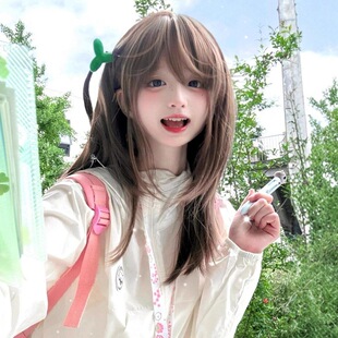 Star Journey Wig for Women in Honey Tea Color, High-Layered Collarbone Hair, Y2K Internet Celebrity Subculture, Japanese-Style Jk Short Straight Hair Full Wig