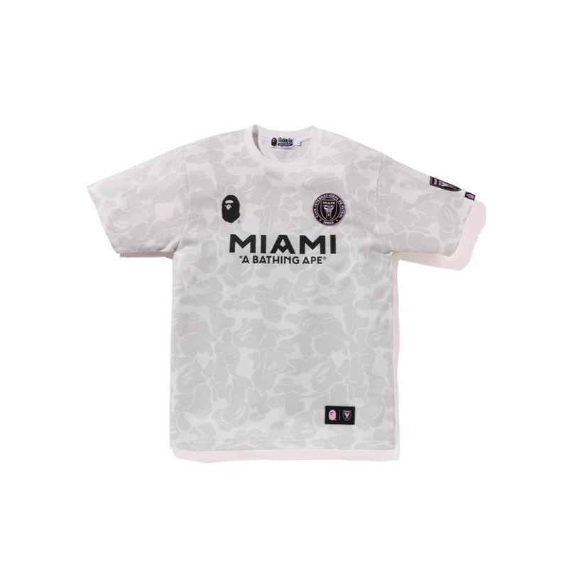 Bape Trendy Miami Camouflage Short-Sleeved Summer New Joint Men's and Women's Sports T-Shirts for Men and Women's Half-Sleeved Short T-Shirts