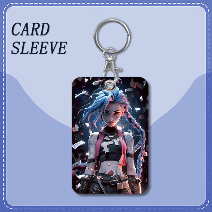 Large rectangular access card holder, campus bus card, ID card, meal card case, work permit protective cover, two-dimensional character design Large rectangular access card holder, campus bus card, ID card, meal card case, work permit protective cover, two-dimensional character design