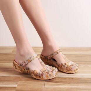 New Cave Shoes Women's Baotou Nurse Sandals Summer Outer Wear Non-slip Thick-soled Travel Beach Shoes Soft-soled Slippers for Women