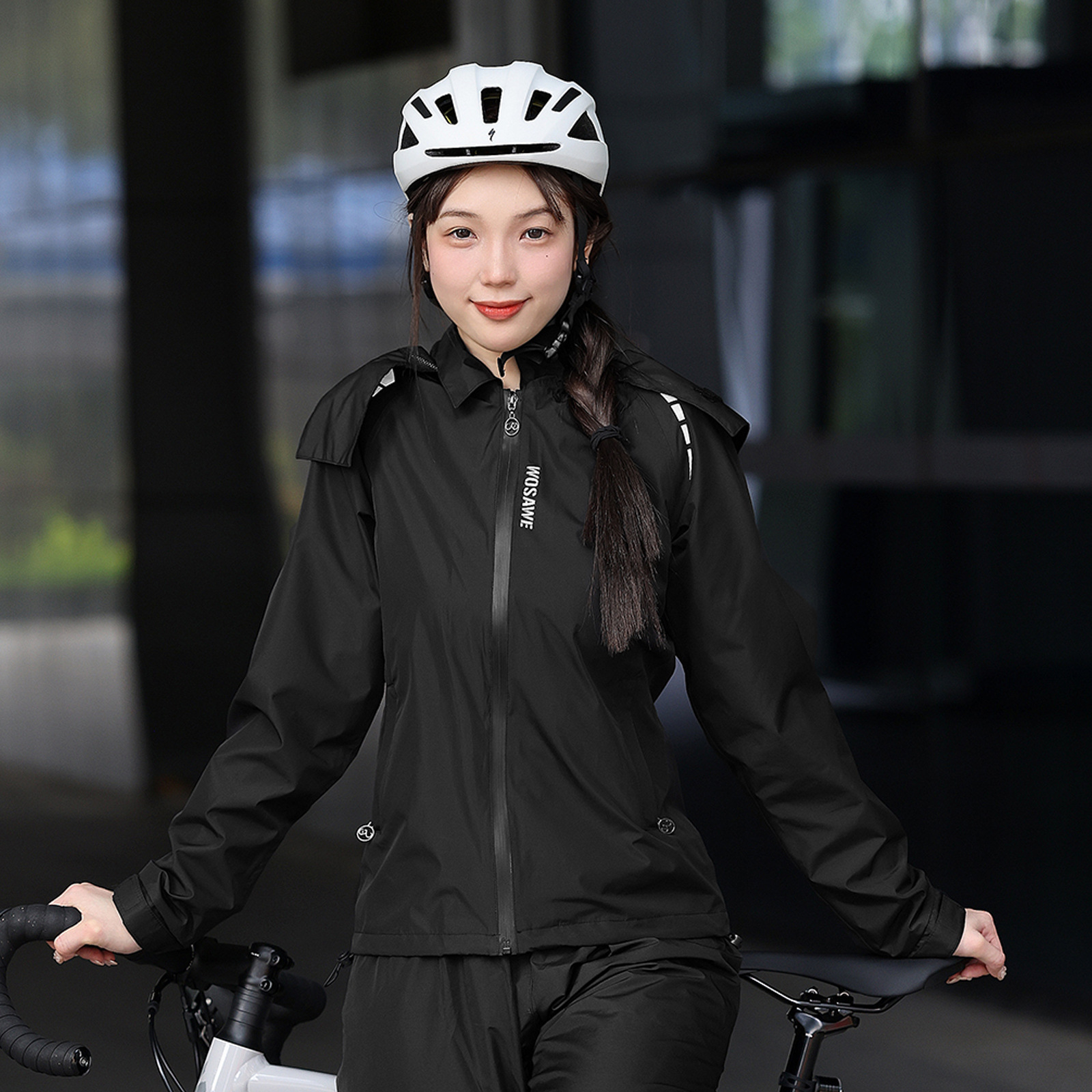 Wosawe Women's Cycling Windbreaker Mountaineering Hiking Camping Jacket Windproof and Waterproof Cycling Clothing Top