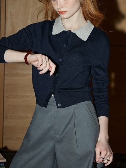 Elastic autumn base long-sleeve, cardigan, 2025 years, high collar