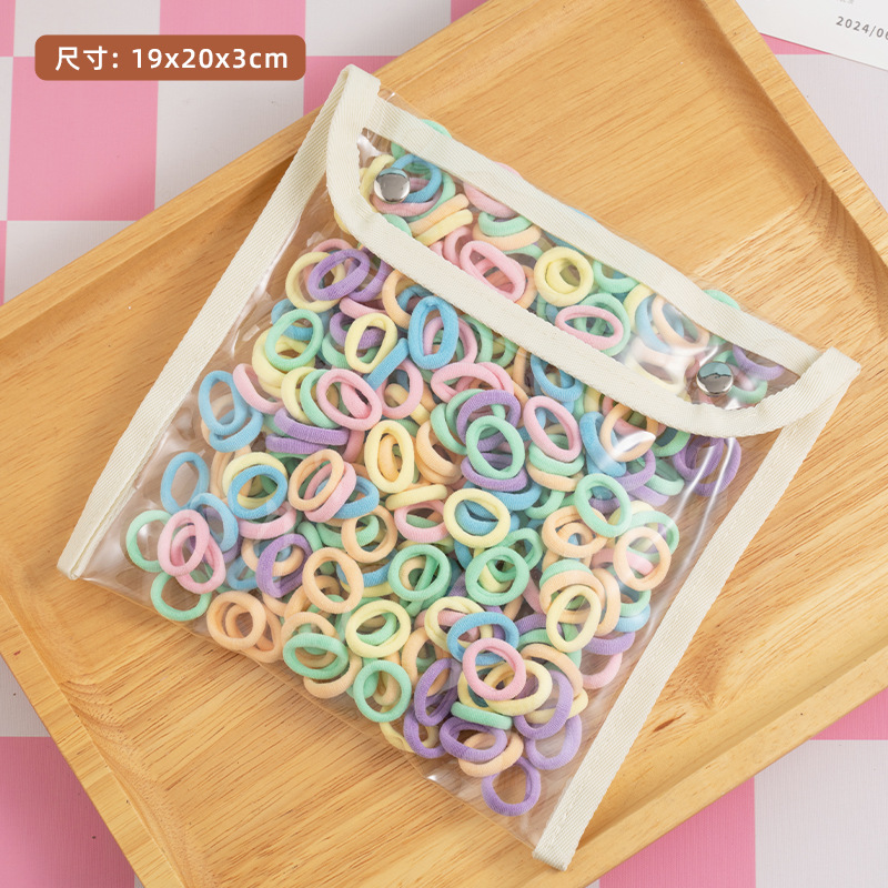 Niños de alta elasticidad cuerda de cabeza no daña cabello toallas de color anillo de cabello niñas correa de cabello bebé cabello anillo de cabello