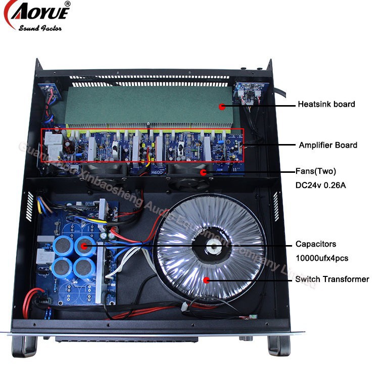 KTV amplificador de alta potencia post-nivel de rendimiento profesional de la tarjeta paquete etapa pura 800W karaoke altavoz