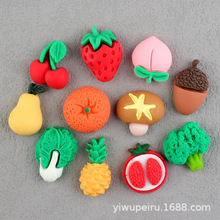 系列菠萝水果樱桃 奶油胶树脂diy材料草莓配件手机壳发饰材料批发