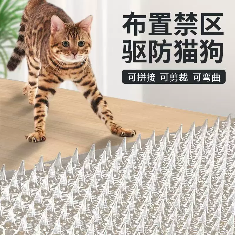跨境驱猫神器园林宠物用品隔离猫咪上床网状塑料钉防鸟防猫刺钉