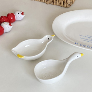 Underglaze Color Mini Saucer Cartoon Animal Shaped Condiment Dish Ceramic Dipping Dish Salad Dish Soy Sauce Dish