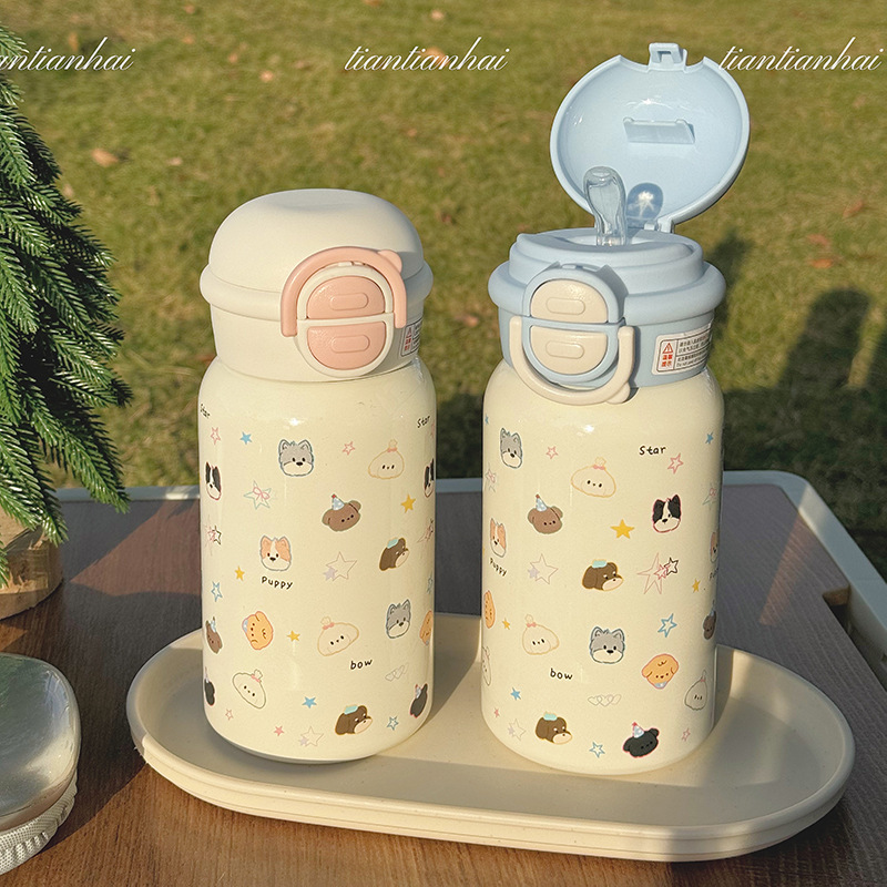 Taza de bebida con pajilla y doble capa, diseño elegante, ideal para regalo