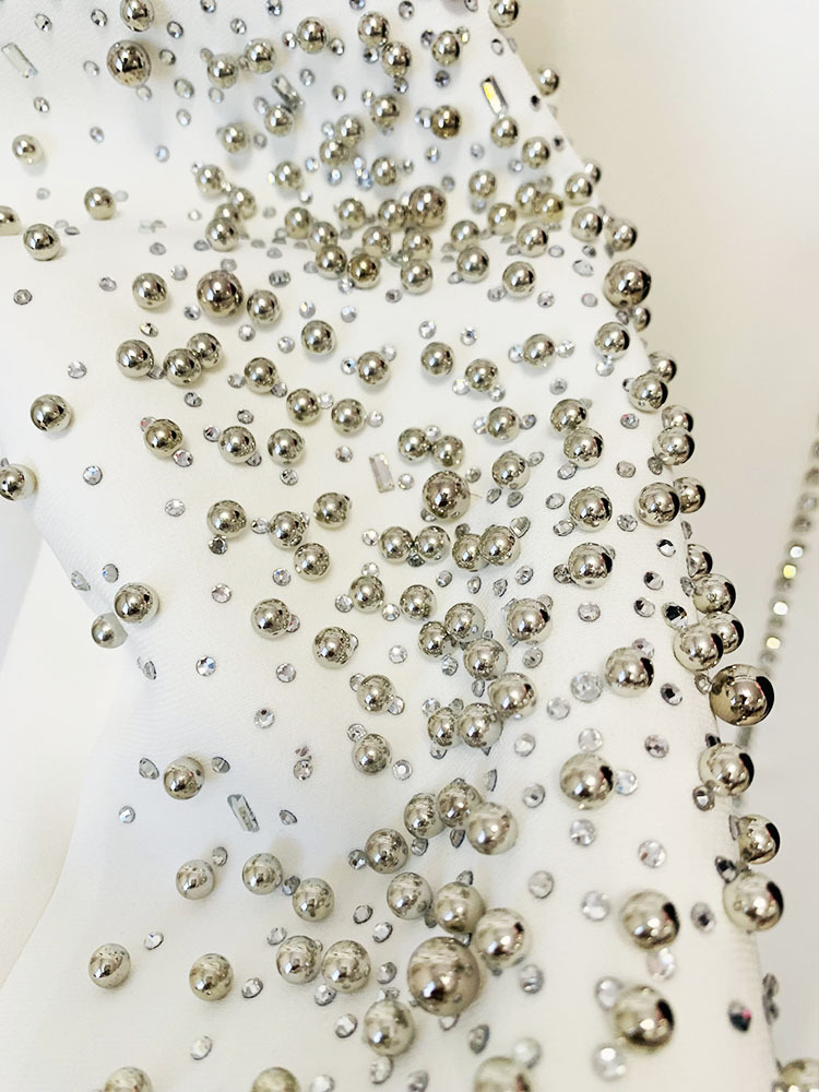 GraceChic - Conjunto de duas peças, modelo 2025, com blazer e calça comprida com fenda, bordados pesados com strass e aplicações de pérolas, inspirado na moda europeia e americana._voghion.com