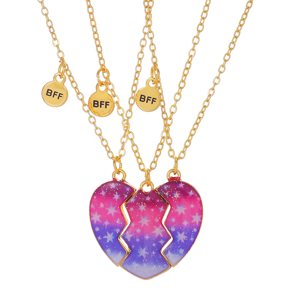 그라디언트 3 꽃잎 사랑 목걸이