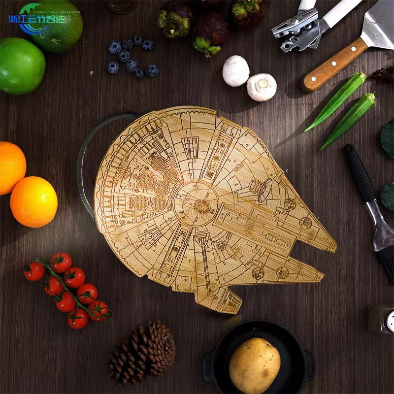 Transfronterizo bambú Star Wars tablero de corte de madera tallado tablero de corte de madera sólida dibujos animados Navidad