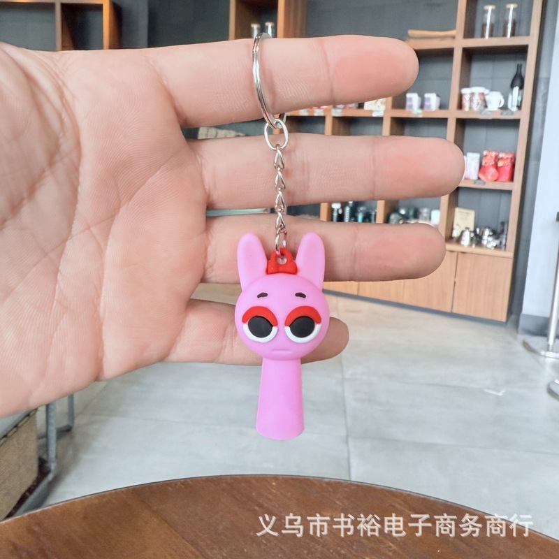 新しいクロスボーダーリズムボックス Sprunki キーホルダー PVC ペンダント音楽ゲーム周辺機器バッグチャームギフト|undefined