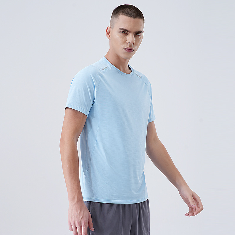 Camiseta Deportiva de Manga Corta para Hombre, Estilo Informal, para Verano 2025, Cuello Redondo, para Deportes al Aire Libre, Fitness y Running