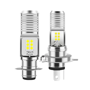Cross-Border Motorcycle Headlight H4 Three-Claw H6 High and Low Beam Integrated Modified Fishbone Double-Sided 6-Bead Spotlight Bulb Strong Light