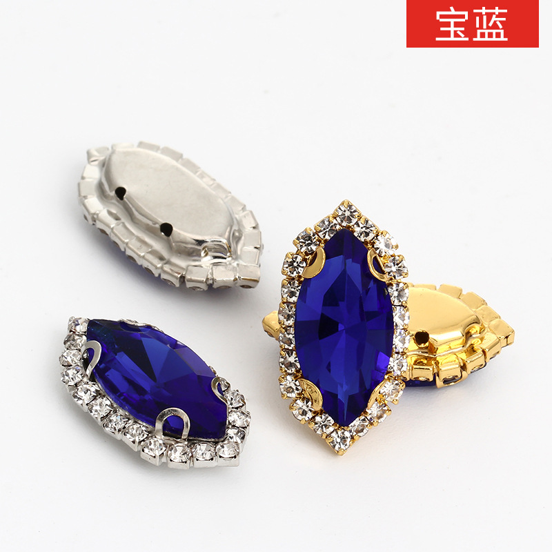 Ojo de caballo, borde, garras, taladro perforado, taladro cosido a mano, soporte inferior grueso, tocado, equipaje, accesorios de ropa, hebilla de cristal de ojo de caballo