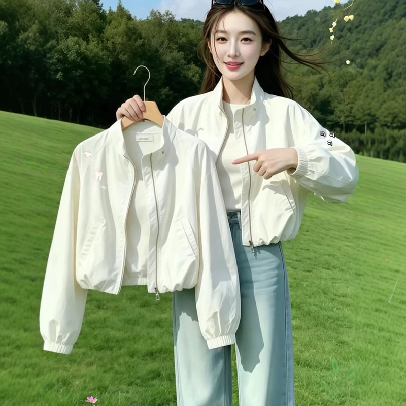 Women's Spring Clothing 2026 New Early Spring Korean Style Jacket for Women, Super Stylish, Thin, Stand Collar, Short, Loose Fit Jacket Women's Spring Clothing 2026 New Early Spring Korean Style Jacket for Women, Super Stylish, Thin, Stand Collar, Short, Loose Fit Jacket