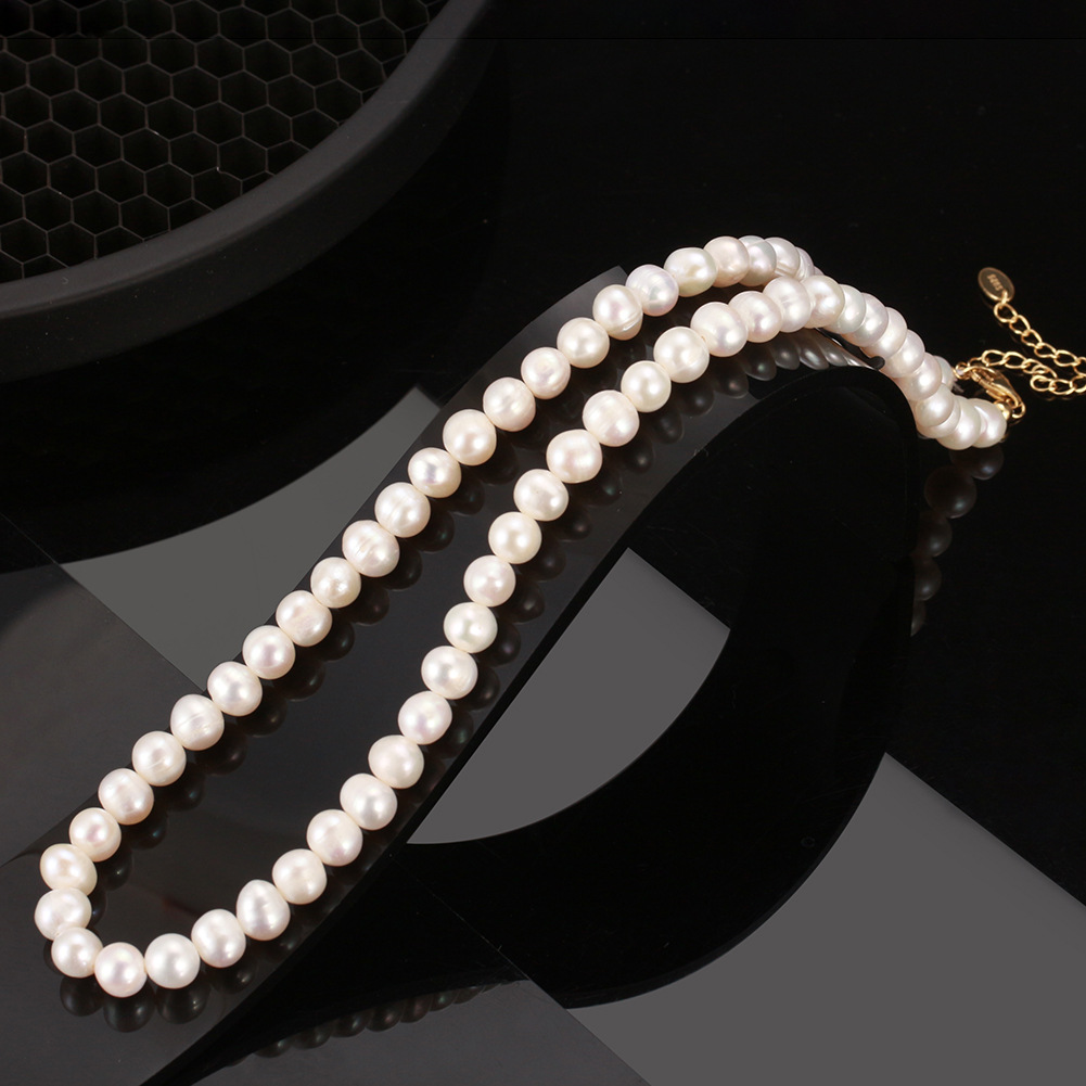 Women's Natural Freshwater Pearl Adjustable Necklace