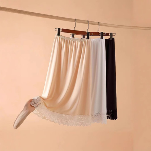 2025 Anti-see-through Lace Underwear Skirt Anti-static Underwear A-line Skirt Knee-length Liner Skirt
