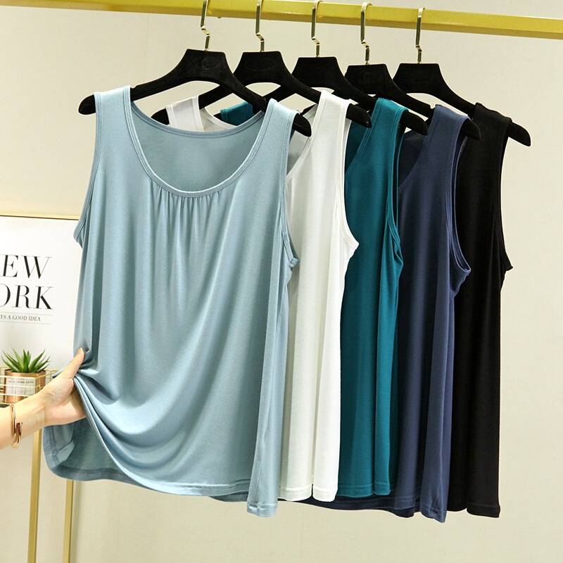 Loose Modal Vest Women's Summer Large Size Chubby Girls Inner Wearing Outer Wearing Sleeveless T-Shirt Home Top Thin Base Shirt Loose Modal Vest Women's Summer Large Size Chubby Girls Inner Wearing Outer Wearing Sleeveless T-Shirt Home Top Thin Base Shirt