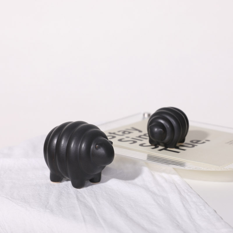 Nórdico ins simple cerámica ovejas decoración hogar sala de estar entrada decoración de escritorio lindo pequeña Decoración