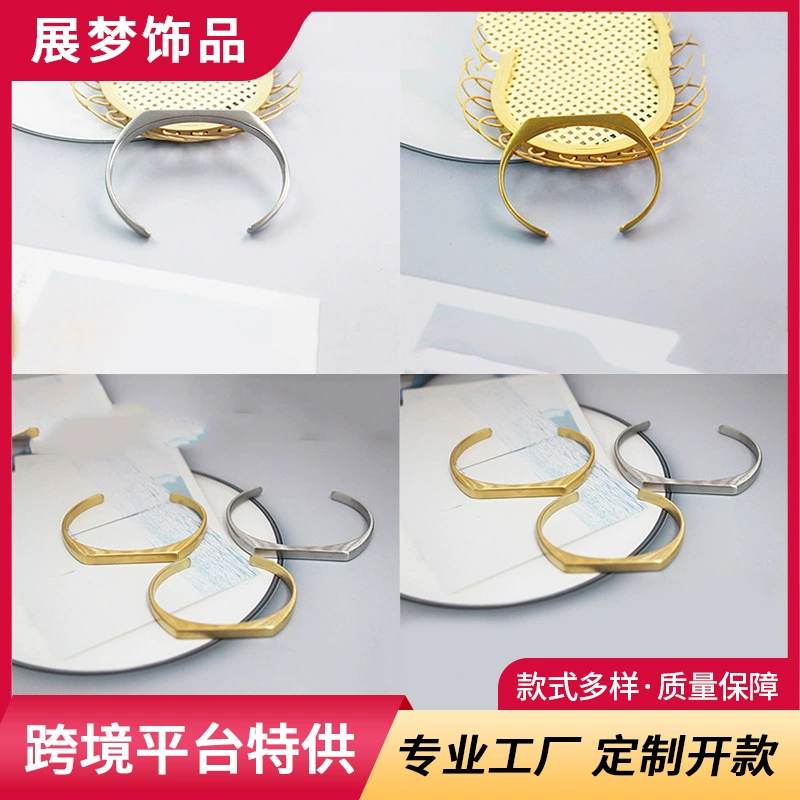 Фабричный Оптовый браслет из нержавеющей стали C-образный открытый матовый японский и корейский модный Титановый стальной браслет с логотипом с надписью фраза