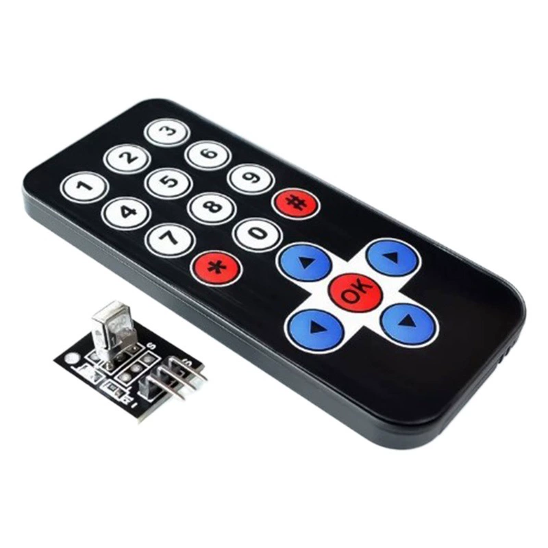 Инфракрасный беспроводной пульт дистанционного управления HX1838, модуль дистанционного управления роботом, пульт дистанционного управления (пульт дистанционного управления + приемная плата)