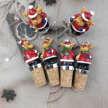 圣诞节麋鹿喜庆软木塞，平安夜，圣诞款，酒塞批发创意工艺品