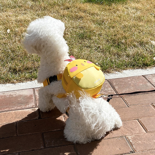 Pet bag, dog outing snacks, self-made backpack, cute small dog bag, dog bag, puppy can hang leash