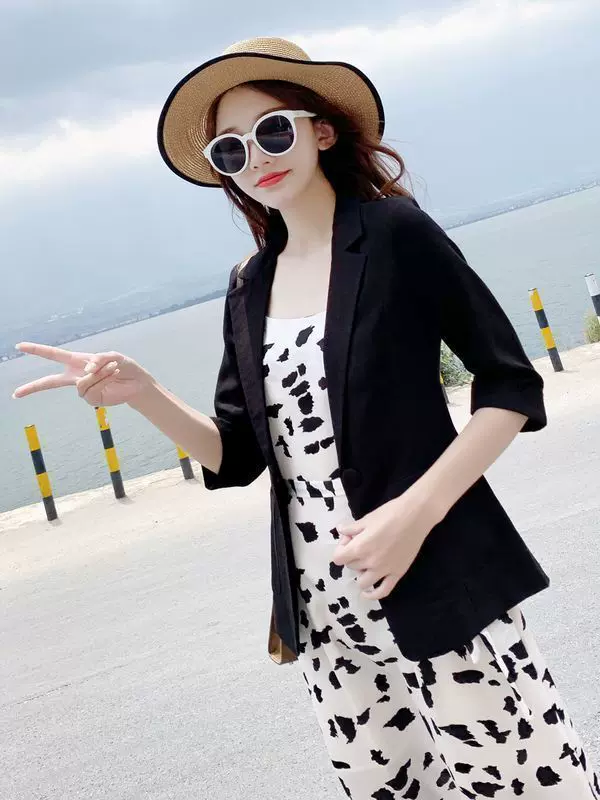 薄款小西装轻薄西装2025春夏新款纯色休闲百搭小西服外套